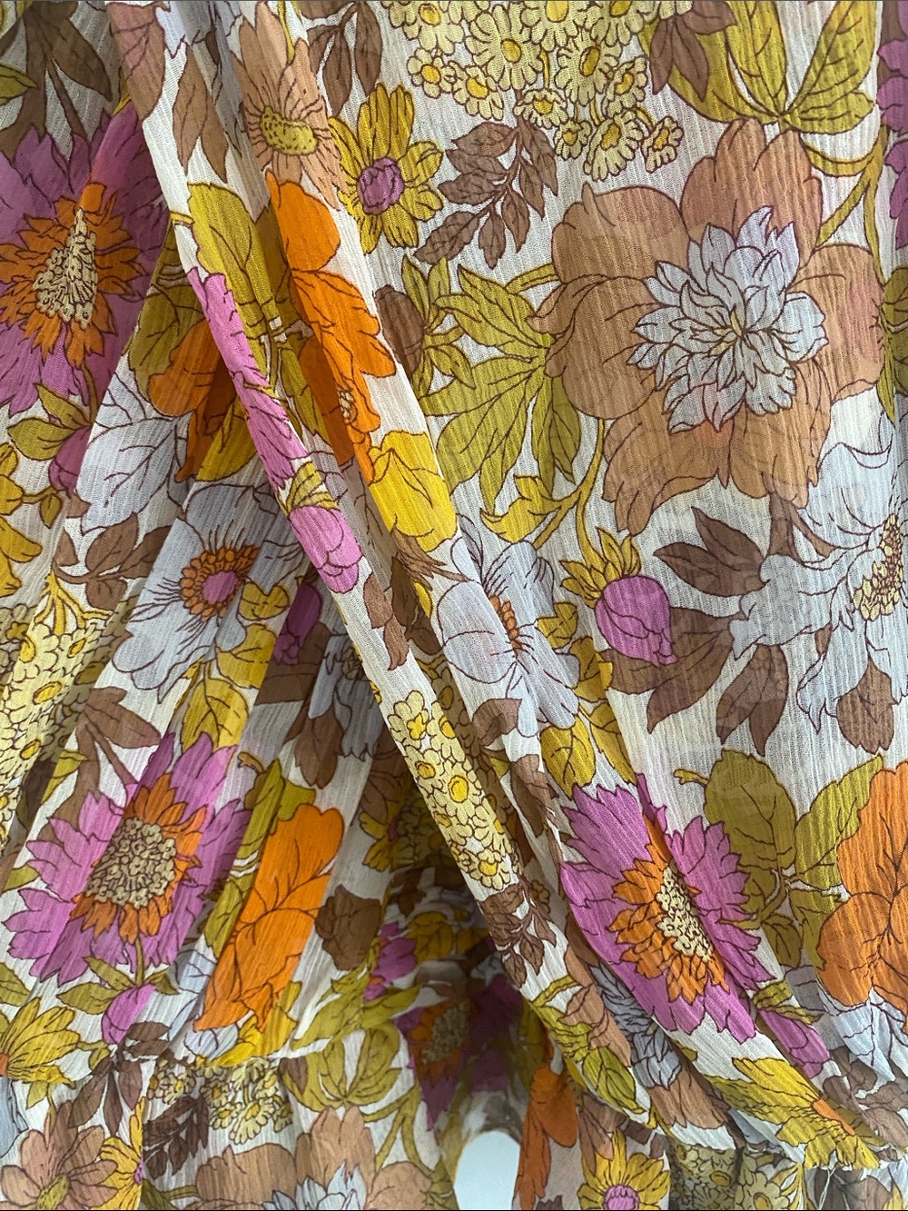 Veronica Beard Silk Kailani Garden Floral Top Stone Multi Sz 2 - Picture 2 of 11